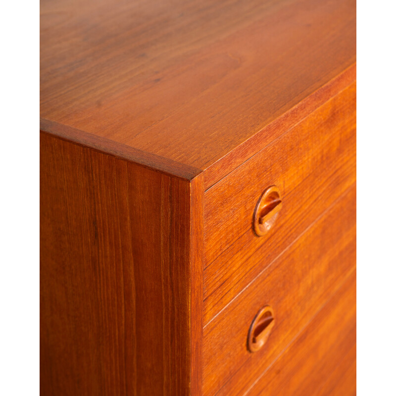 Vintage teak wood chest of drawers, Denmark 1960