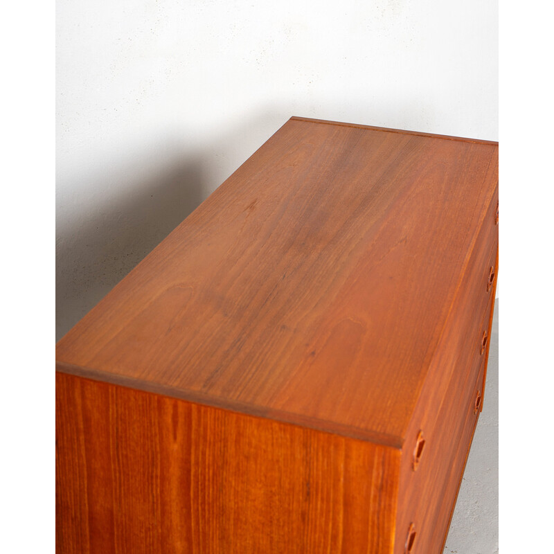 Vintage teak wood chest of drawers, Denmark 1960