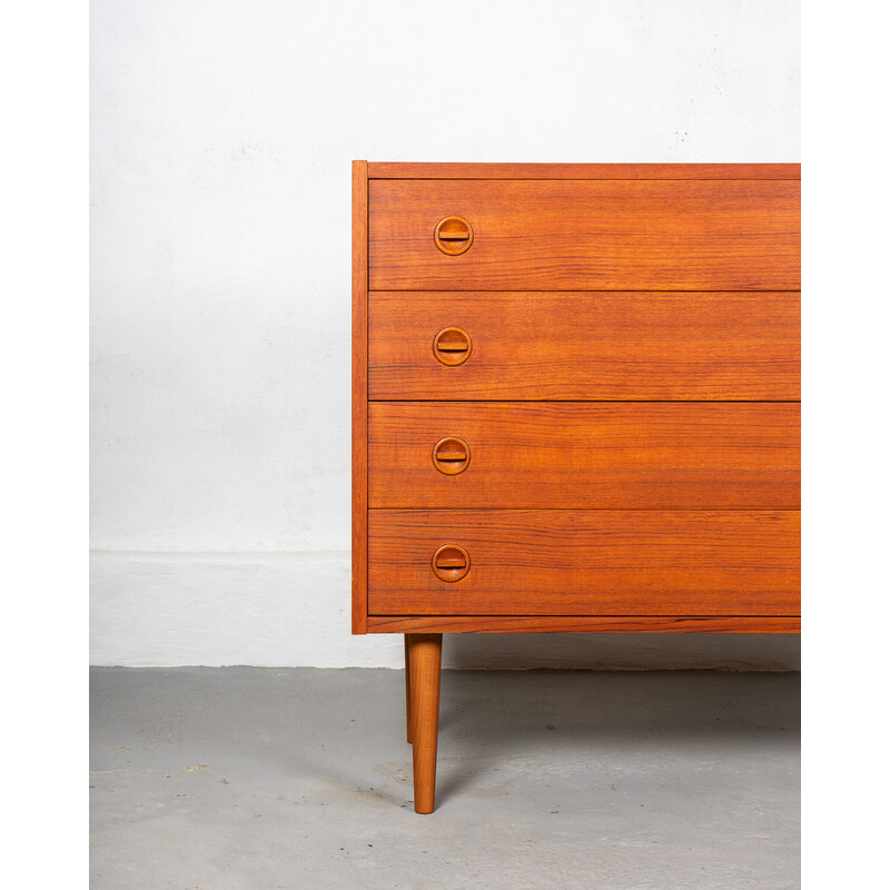 Vintage teak wood chest of drawers, Denmark 1960