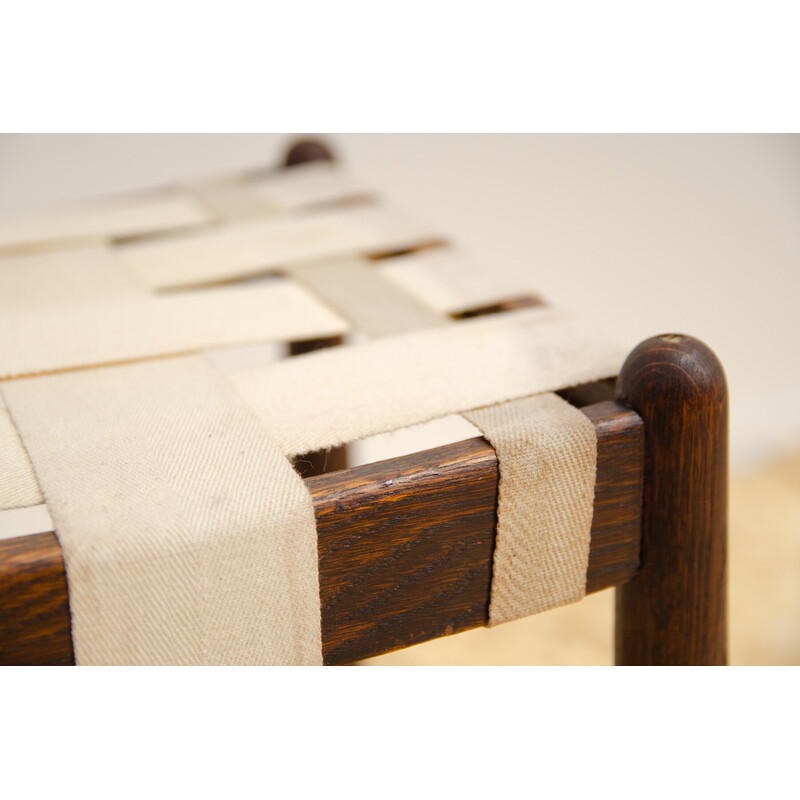 Vintage beech wood stool for Krasna Jizba, Czechoslovakia 1960