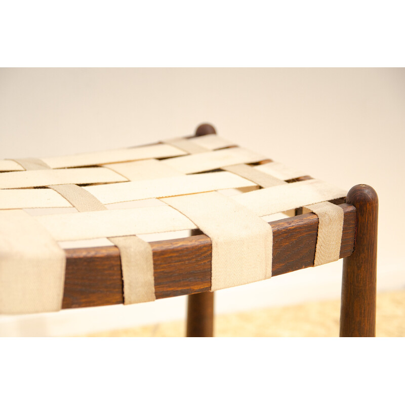 Tabouret vintage en bois de hêtre pour Krasna Jizba, Tchécoslovaquie 1960