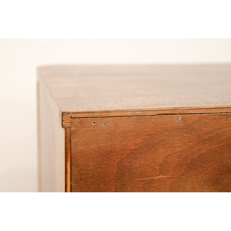 Vintage Art Deco sideboard in walnut wood, Czechoslovakia 1930