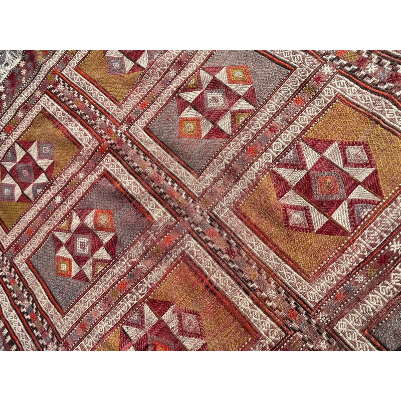 Tapis vintage Kilim en laine nouée main, 1970