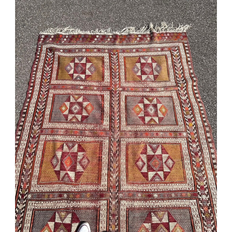 Vintage Kilim rug in hand-knotted wool, 1970