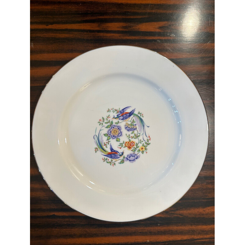 6 vintage porcelain plates by Arnaud de Brissac for La Seynie