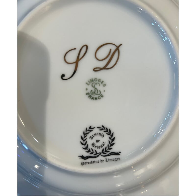 6 platos de porcelana vintage de Arnaud de Brissac para La Seynie