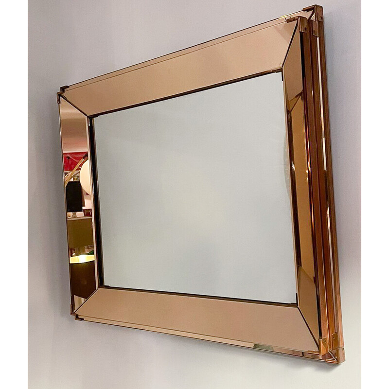Vintage modern mirror by Jacques Adnet, 1940