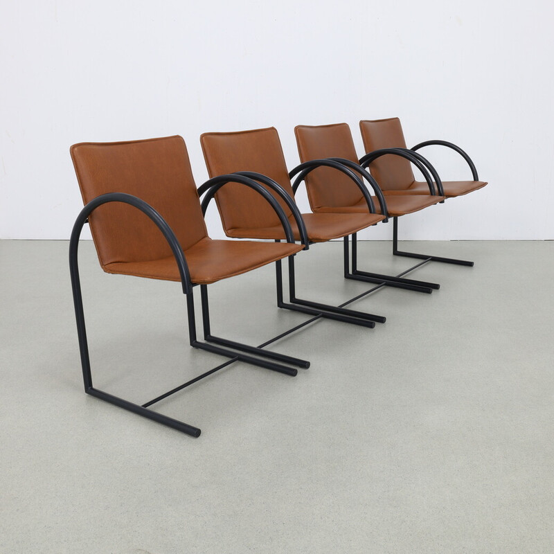 Set of 4 vintage Cirkel dining chairs by Pierre Mazairac and Karel Boonzaaijer for Metaform, 1980