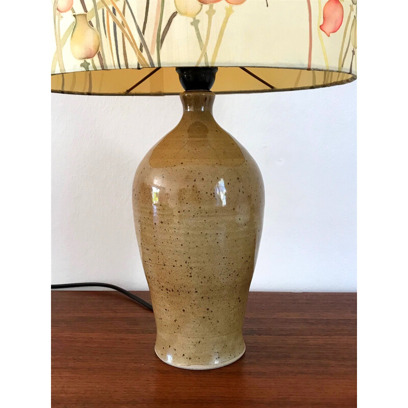 Lampe vintage en grès vernissé, 1970