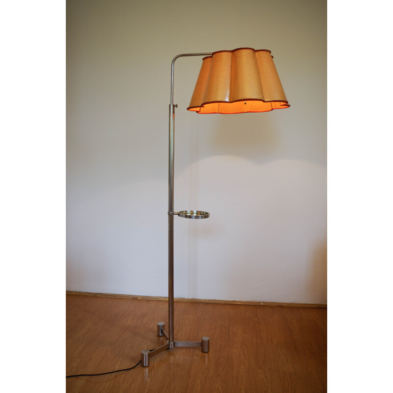 Vintage Art Deco Stehlampe aus Nickel, 1930