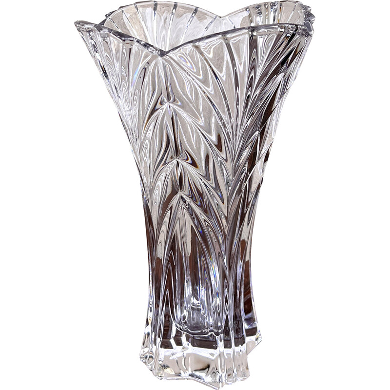 Jarrón de cristal vintage para Noritake Bleikristall Alemania 1970