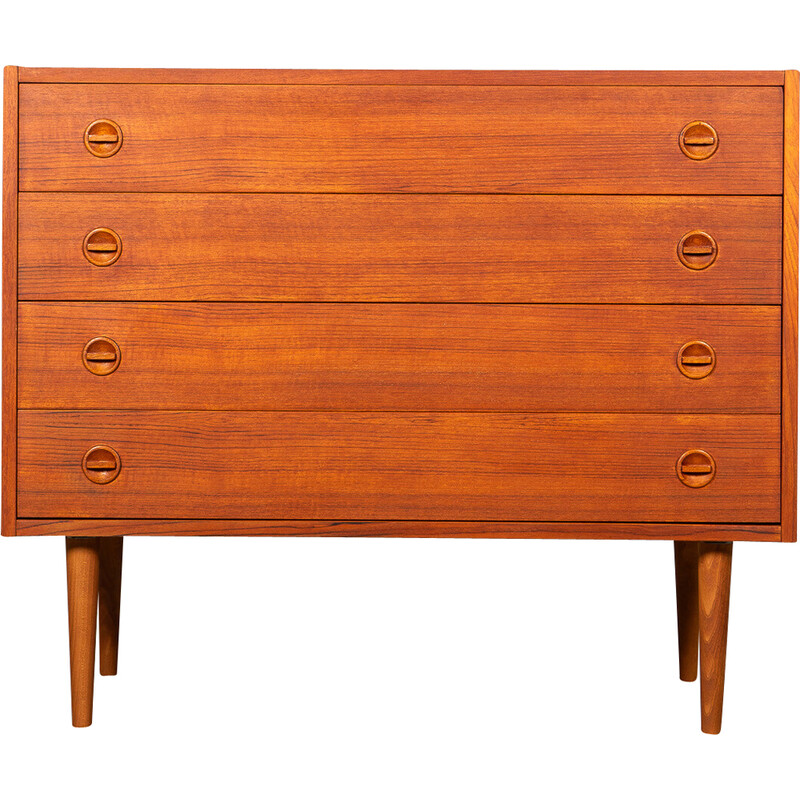 Vintage teak wood chest of drawers, Denmark 1960