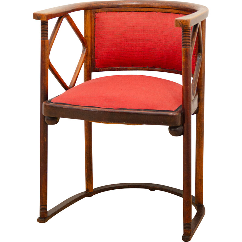Vintage gebogen houten stoel van Josef Hoffmann voor "Cabaret Fledermaus", 1905