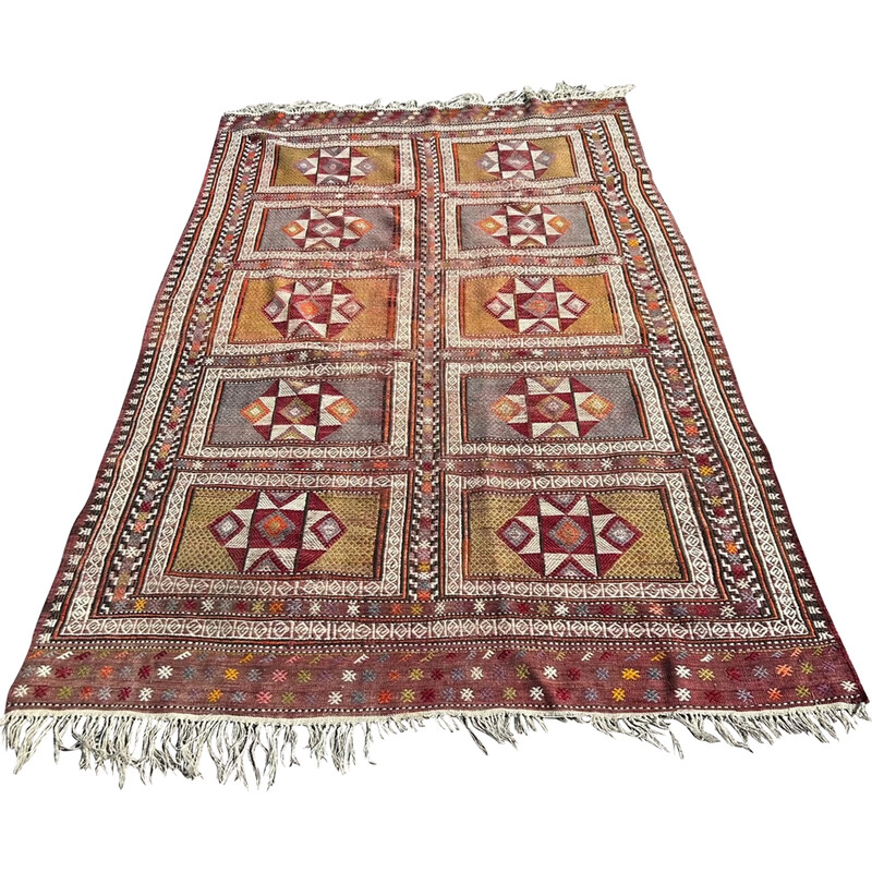 Vintage Kilim rug in hand-knotted wool, 1970