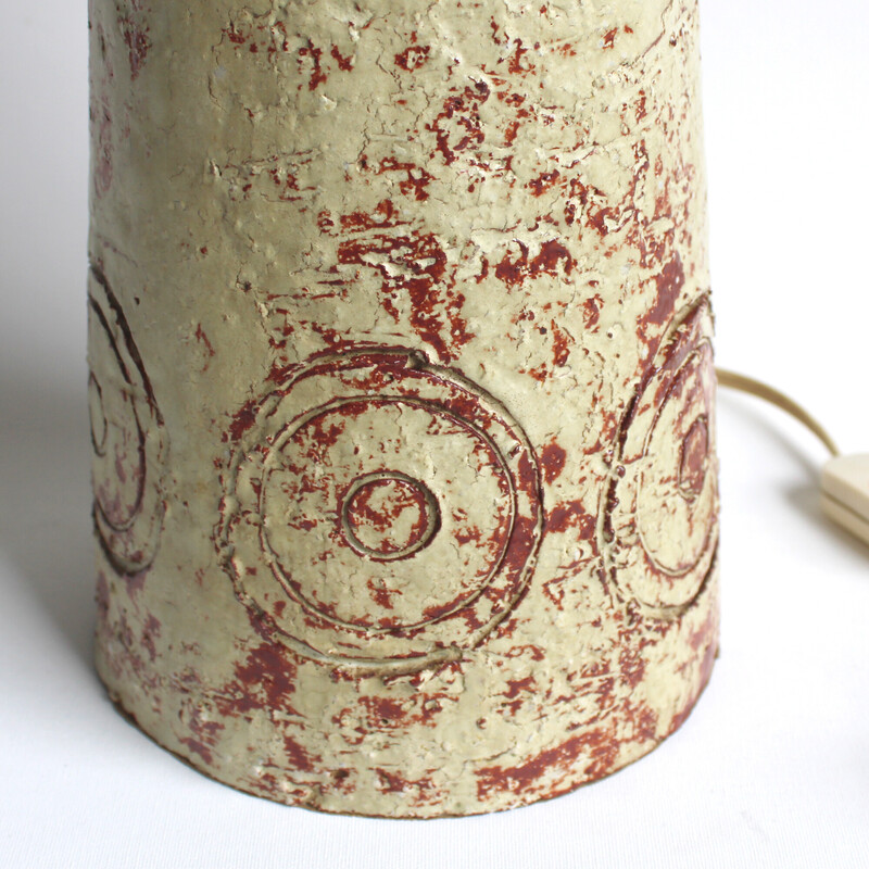 Candeeiro de mesa vintage em cerâmica
