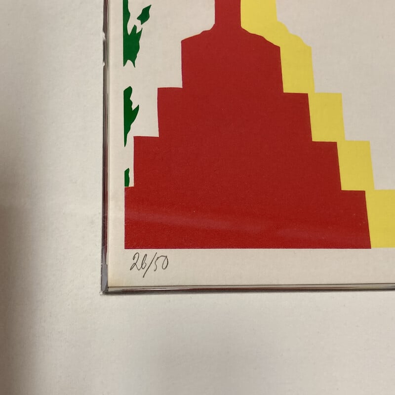 Par de litografias vintage de Bent Karl Jakobsen, 1989