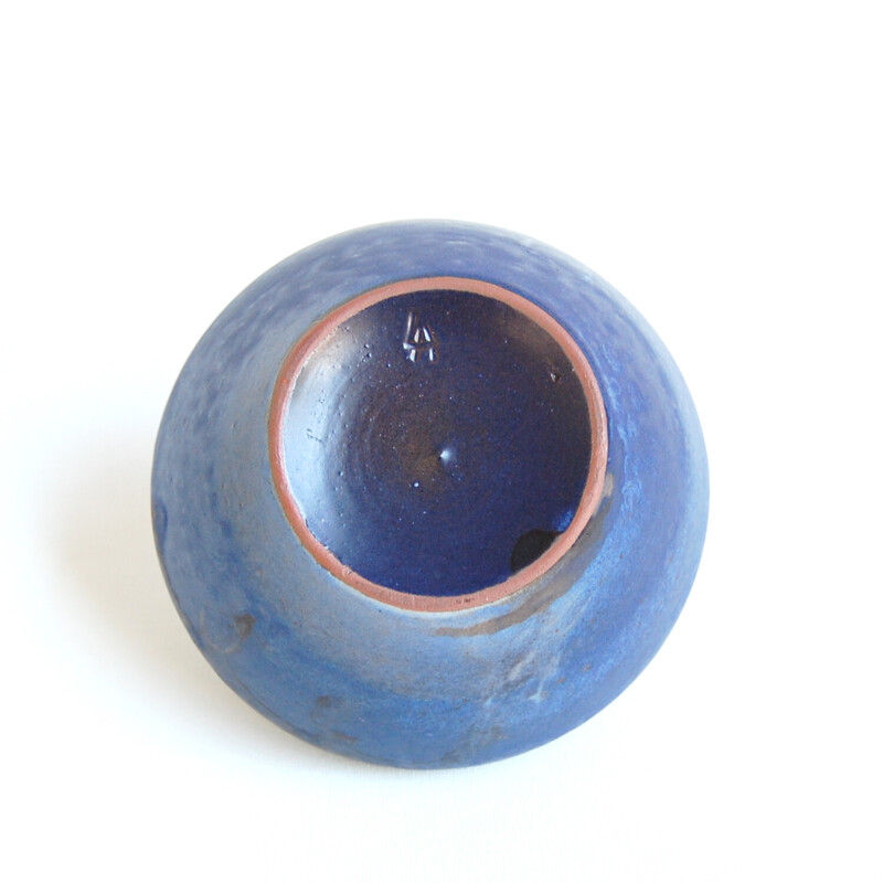 Vintage ceramic soliflore vase by Antonio Lampecco, 1980