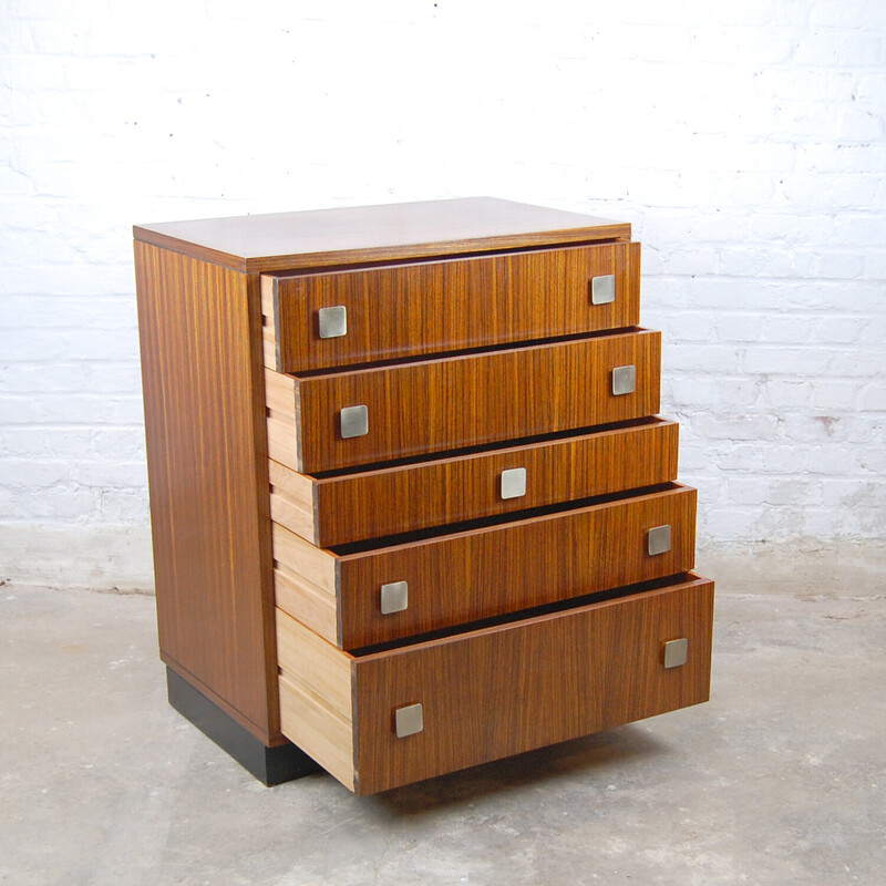 Vintage model C7 chest of drawers in lacquered wood by Alfred Hendrickx for Belform, 1965