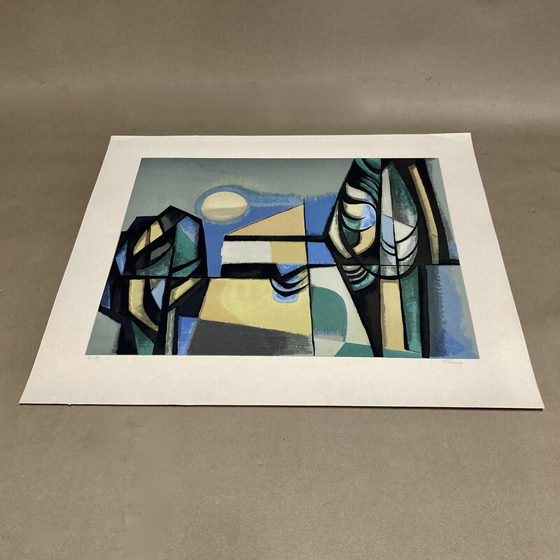 Vintage paper lithograph by Albert Ferenz