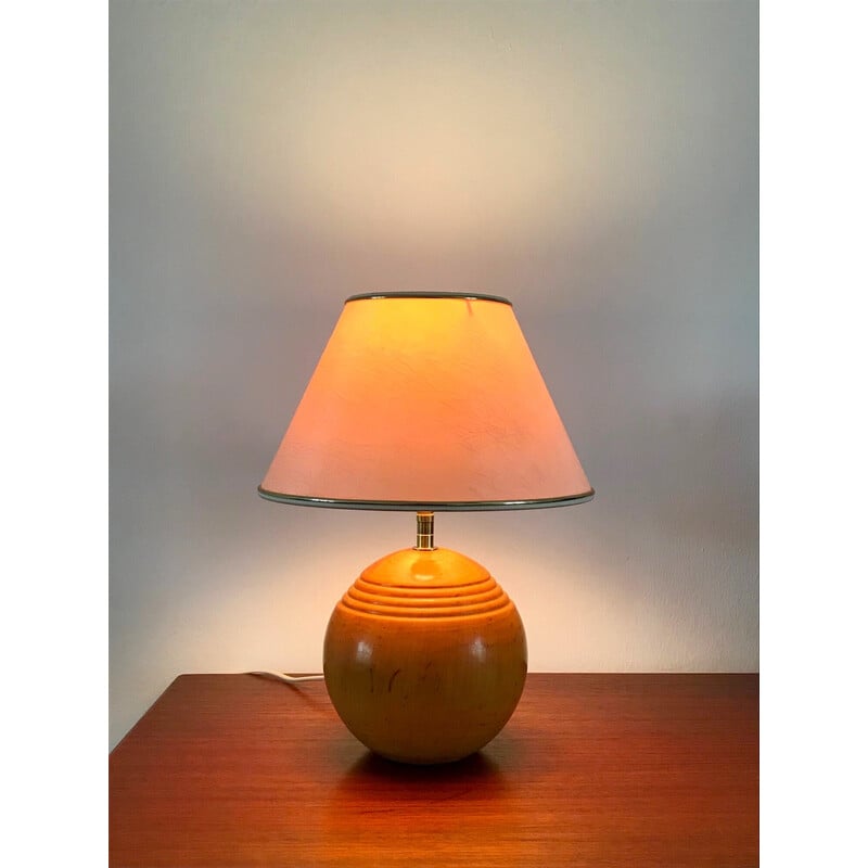 Vintage Imt lamp in solid elm, 1970