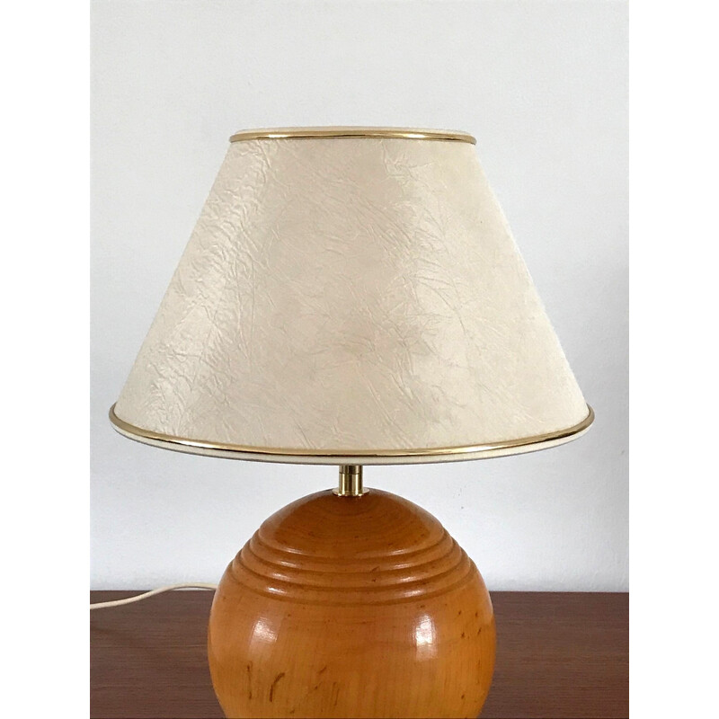 Vintage Imt lamp in solid elm, 1970