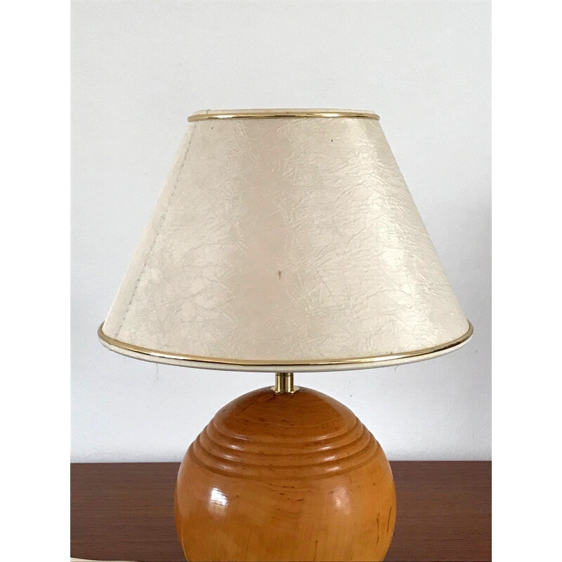 Vintage Imt lamp in solid elm, 1970