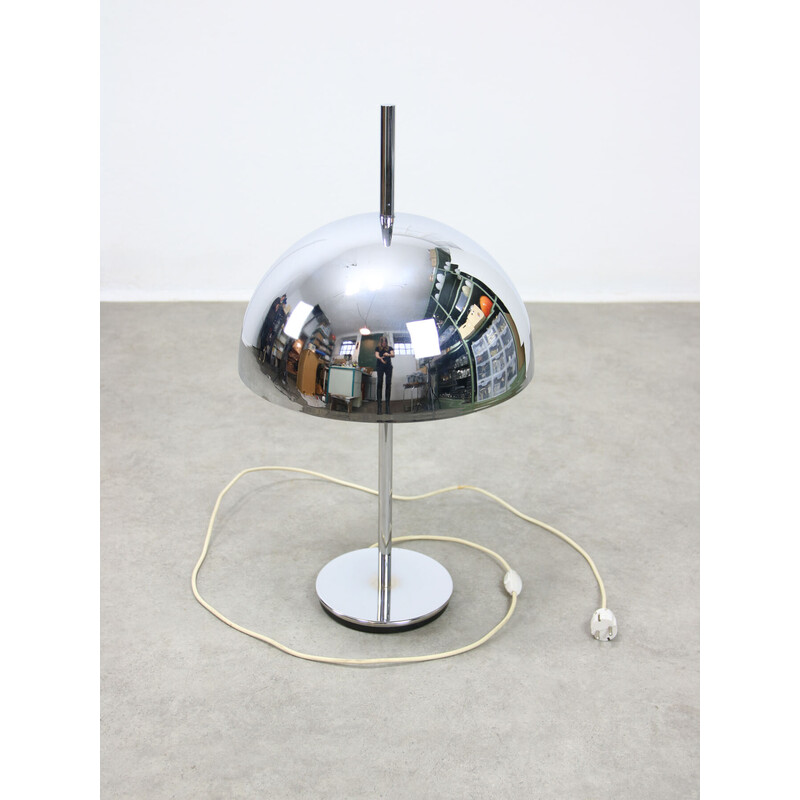 Vintage Space Age chrome table lamp, 1970