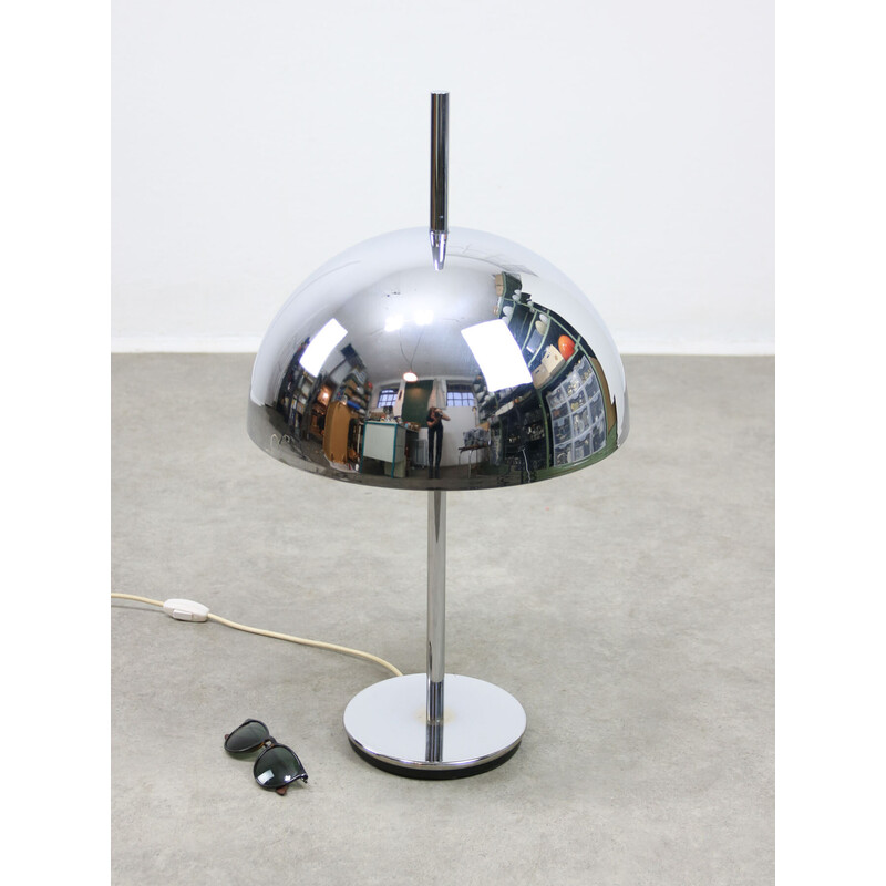 Vintage Space Age chrome table lamp, 1970