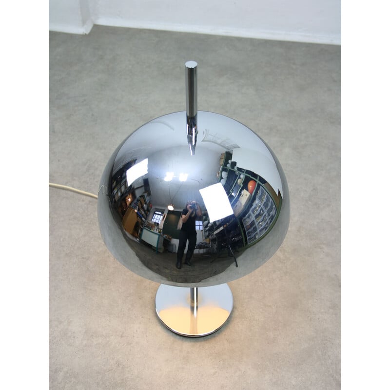 Vintage Space Age chrome table lamp, 1970