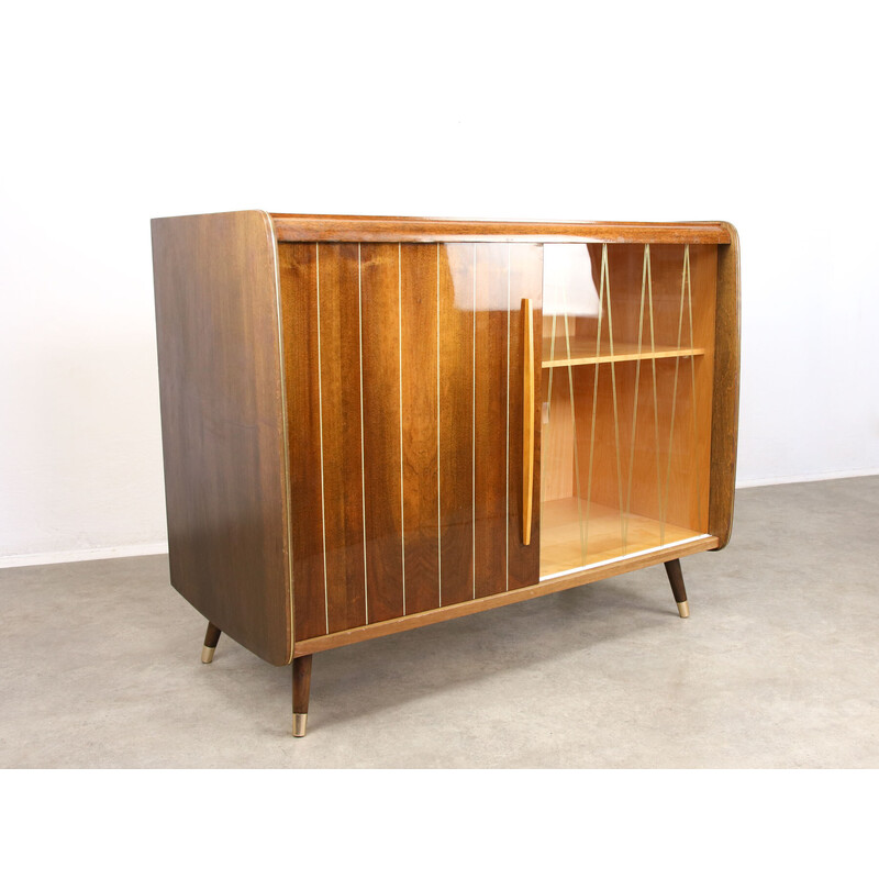 Vintage sideboard for storing LP records and a record player, 1960