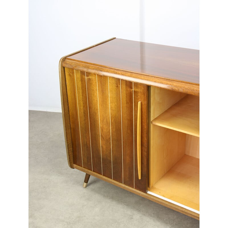 Vintage sideboard for storing LP records and a record player, 1960