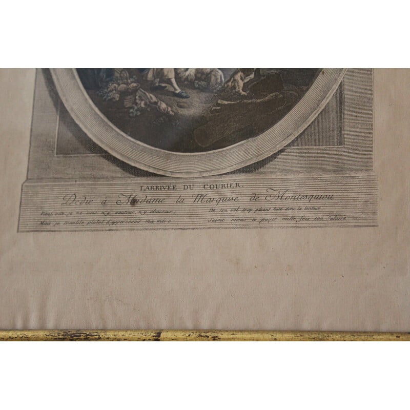 Coppia di dipinti d'epoca dedicati alla marchesa Madame de Montesquiou