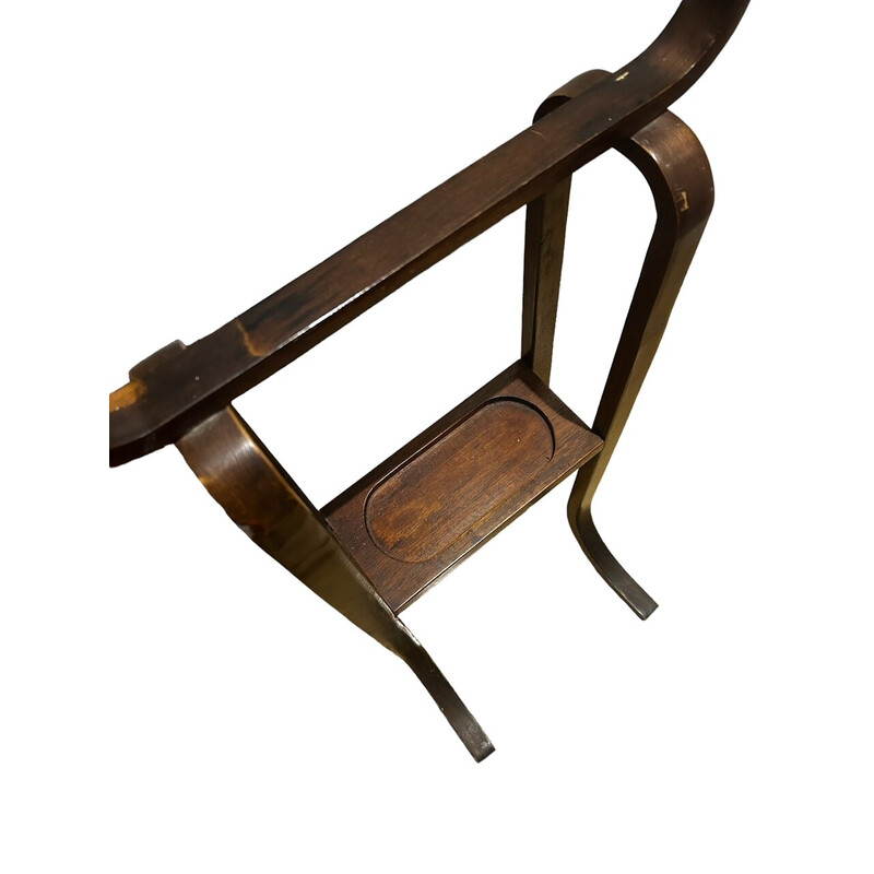 Vintage coat rack in bentwood and stained beech, 1960