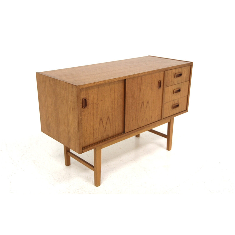 Vintage teak and beech chest of drawers, Sweden 1960