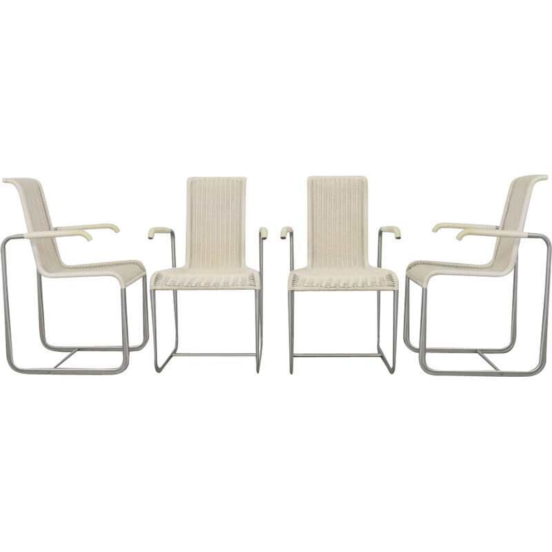 Set of 4 vintage "D25" dining chairs by Axel Bruchhäuser for Tecta, 1980