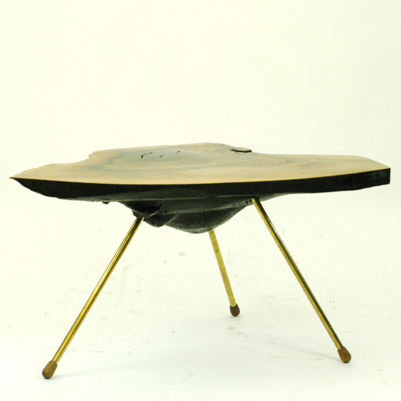 Walnut tree trunk table by Carl Auböck Vienna - 1950s