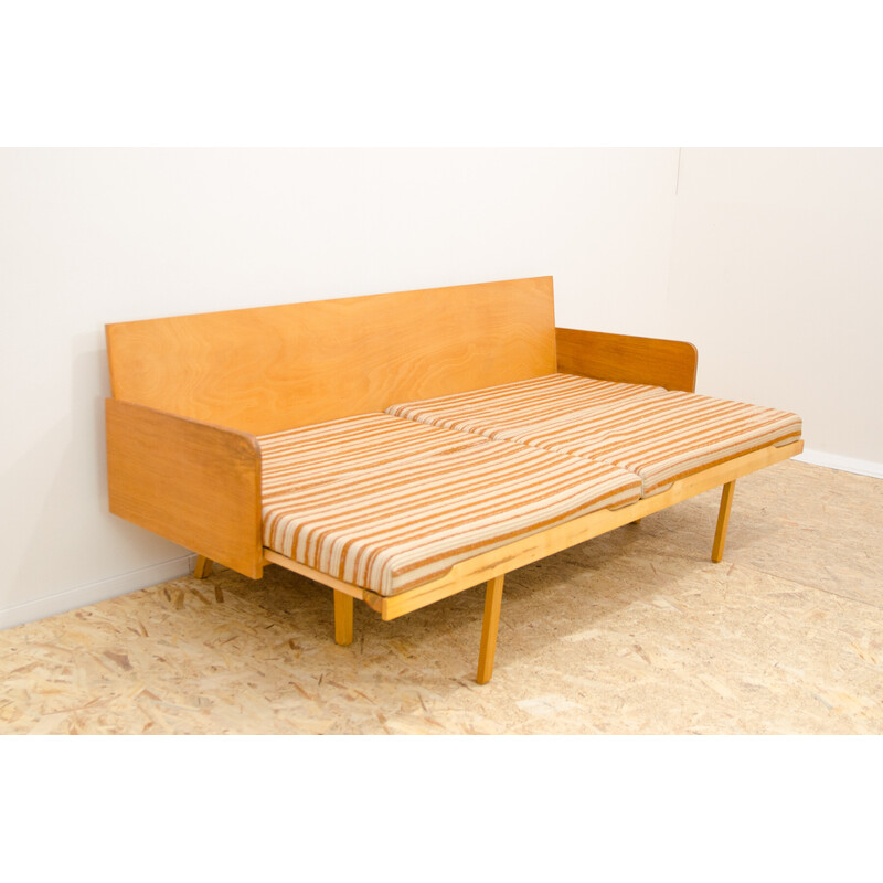 Vintage 2-seater sofa in beech wood for Interier Praha, Czechoslovakia 1960