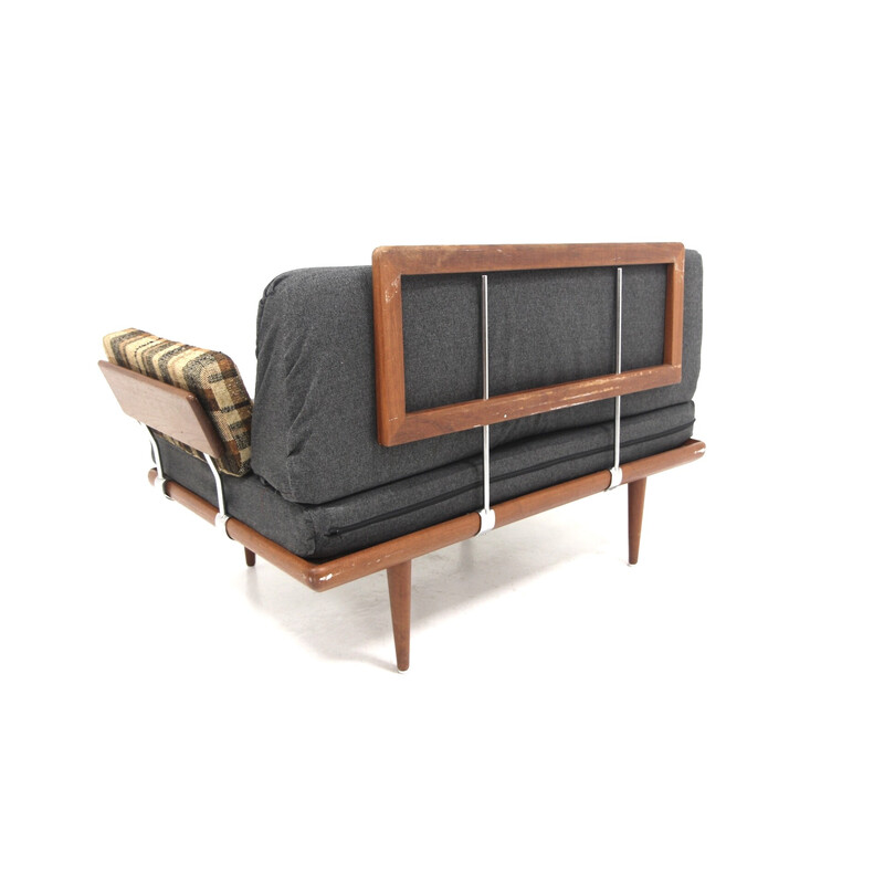 Vintage "Minerva" teak and fabric daybeds by Peter Hvidt and Orla Mölgaard Nielsen for France et fils, Denmark 1960