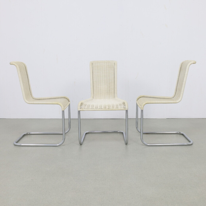 Set of 3 vintage B20 dining chairs by Axel Bruchhäuser for Tecta, 1980