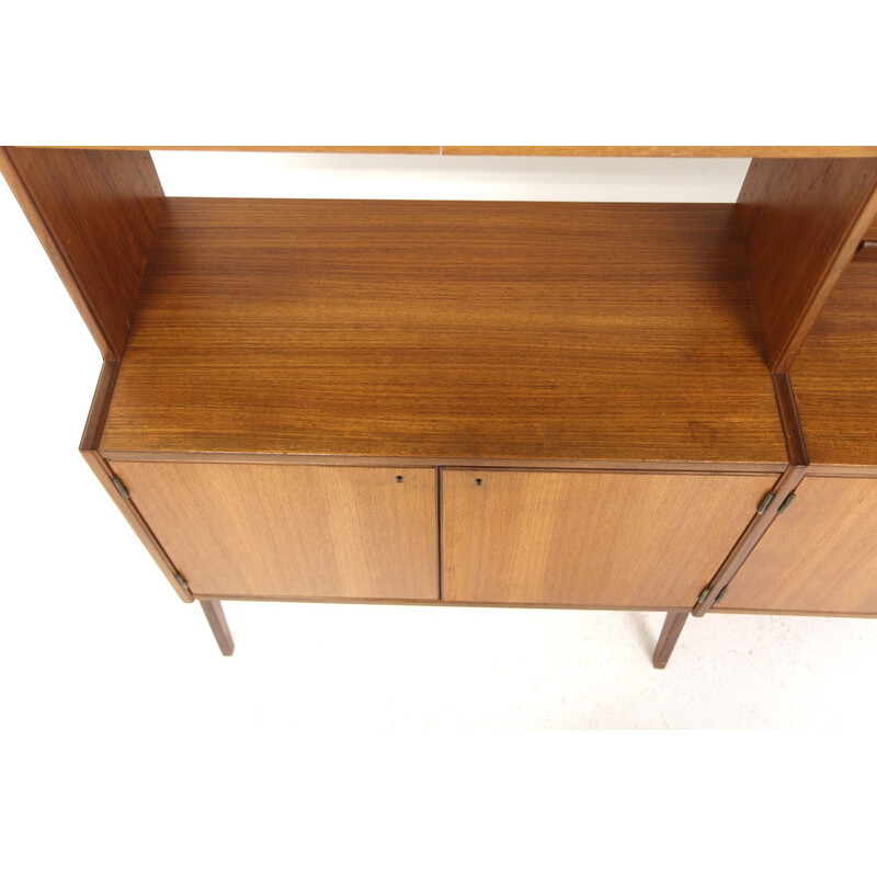 Vintage "Double" teak bookcase for Skaraborgs Möbelindustri, Sweden 1950