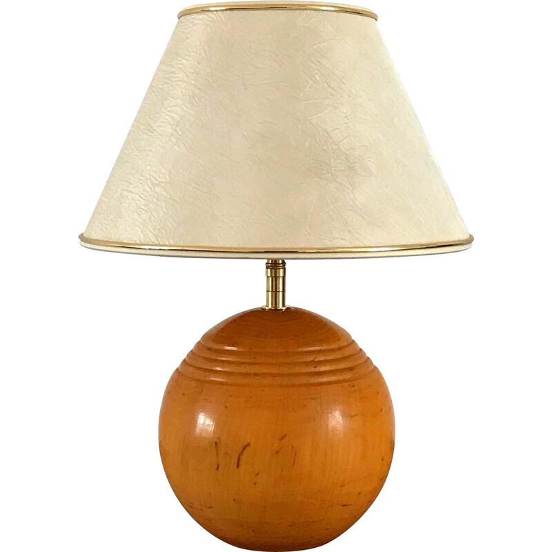 Vintage Imt lamp in solid elm, 1970