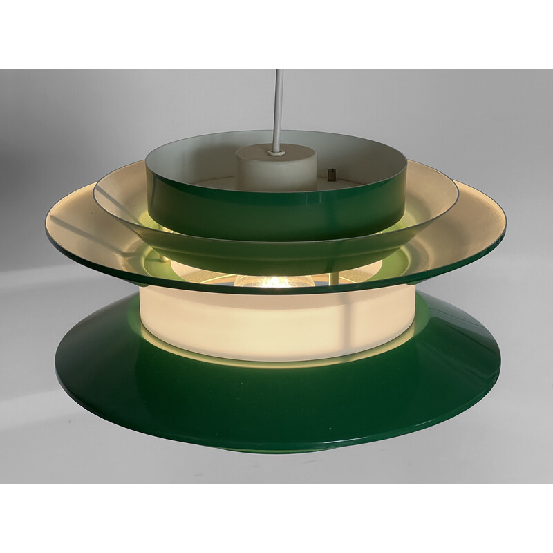 Vintage green “Trava” pendant lamp by Carl Thore for Granhaga Metallindustri, Sweden 1970