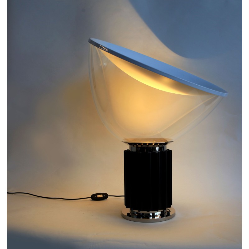 Vintage Taccia Lampe aus vernickeltem Metall und Aluminium von Achille und Pier Giacomo Castiglioni für Flos