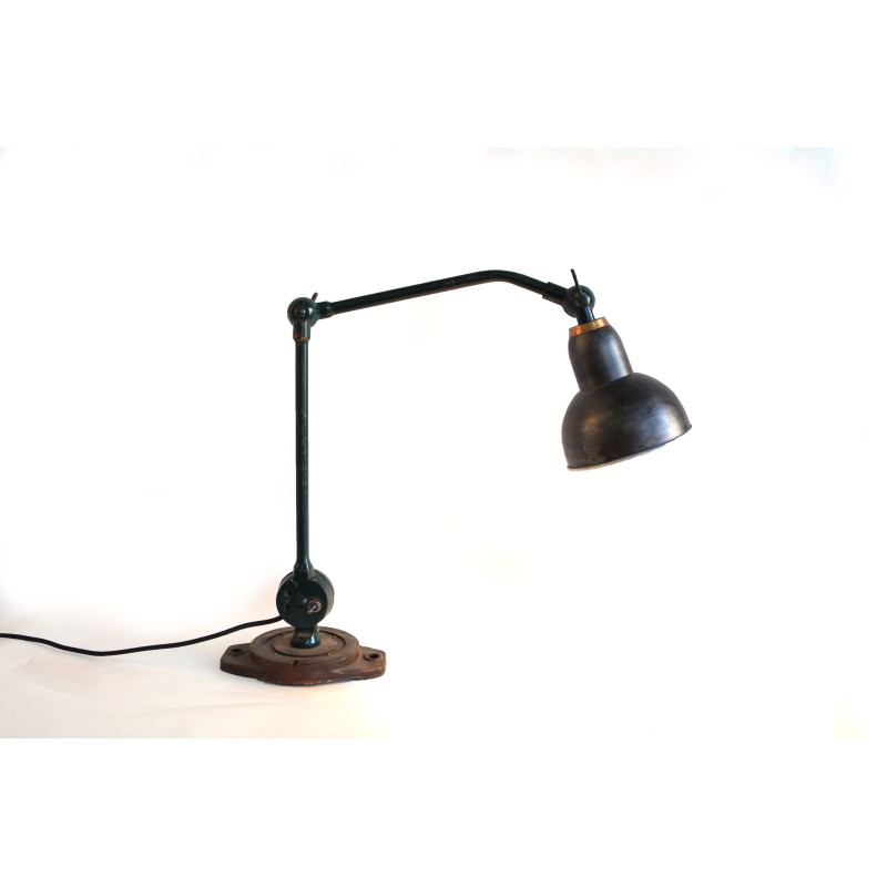 Lampada da tavolo industriale vintage, per Elaul, Francia