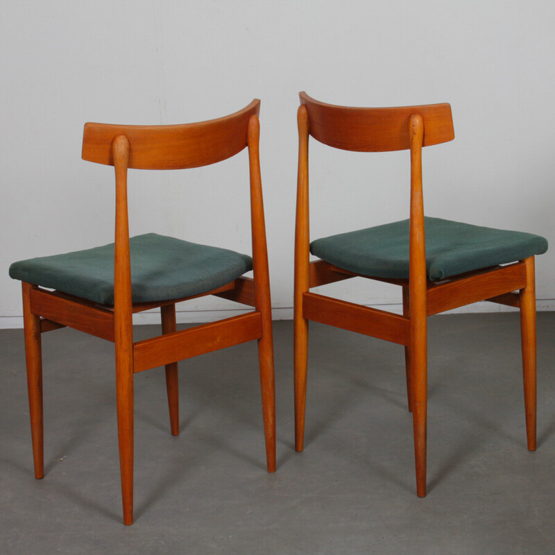 Lot de 4 chaises vintage en bois, Tchécoslovaquie 1960