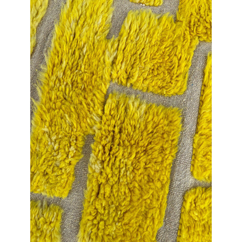Vintage Berbere-Teppich Beni Ouarain in der Farbe Gelb