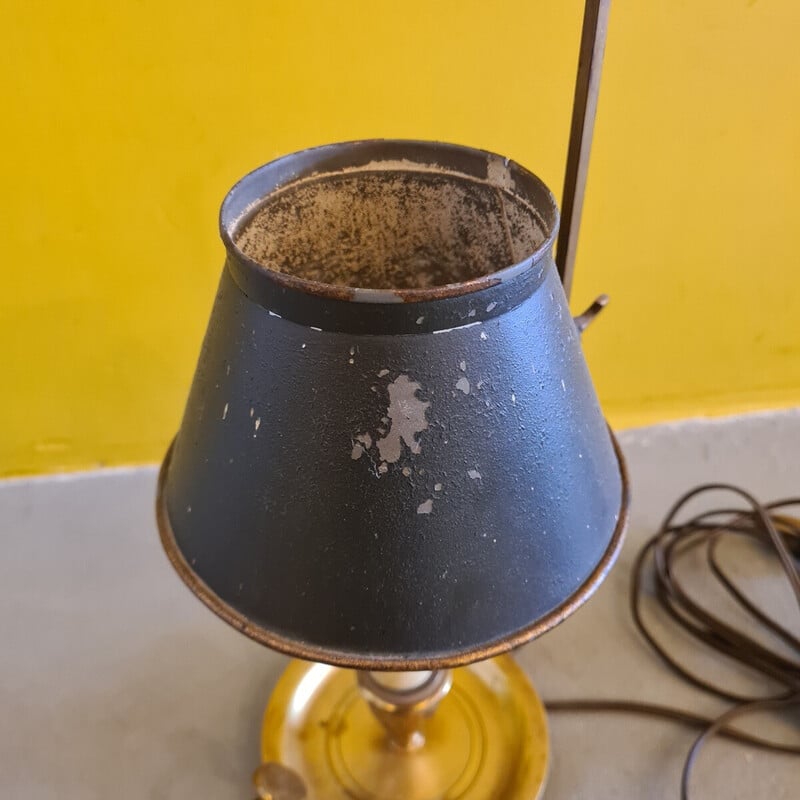 Vintage Bouillotte lamp in brass and bronze, France