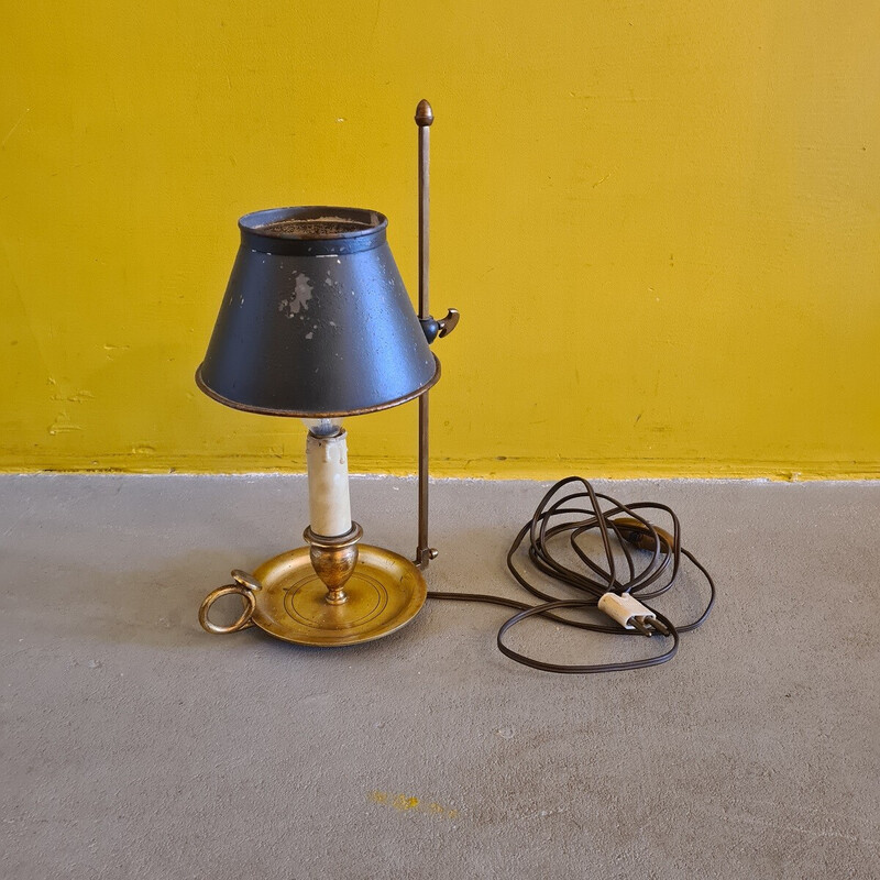 Lampe vintage Bouillotte en laiton et bronze, France