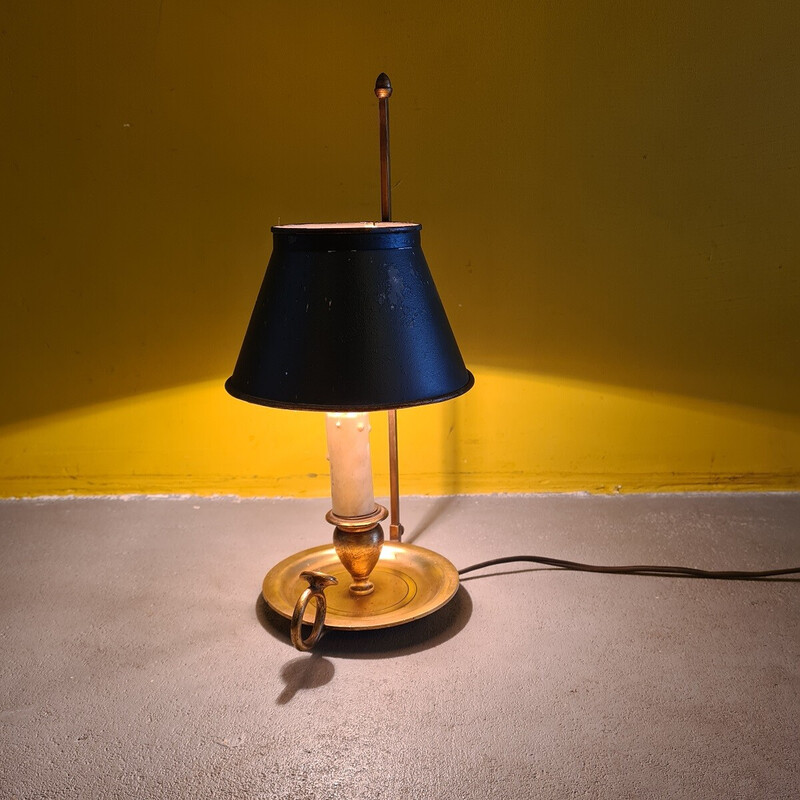 Lampe vintage Bouillotte en laiton et bronze, France