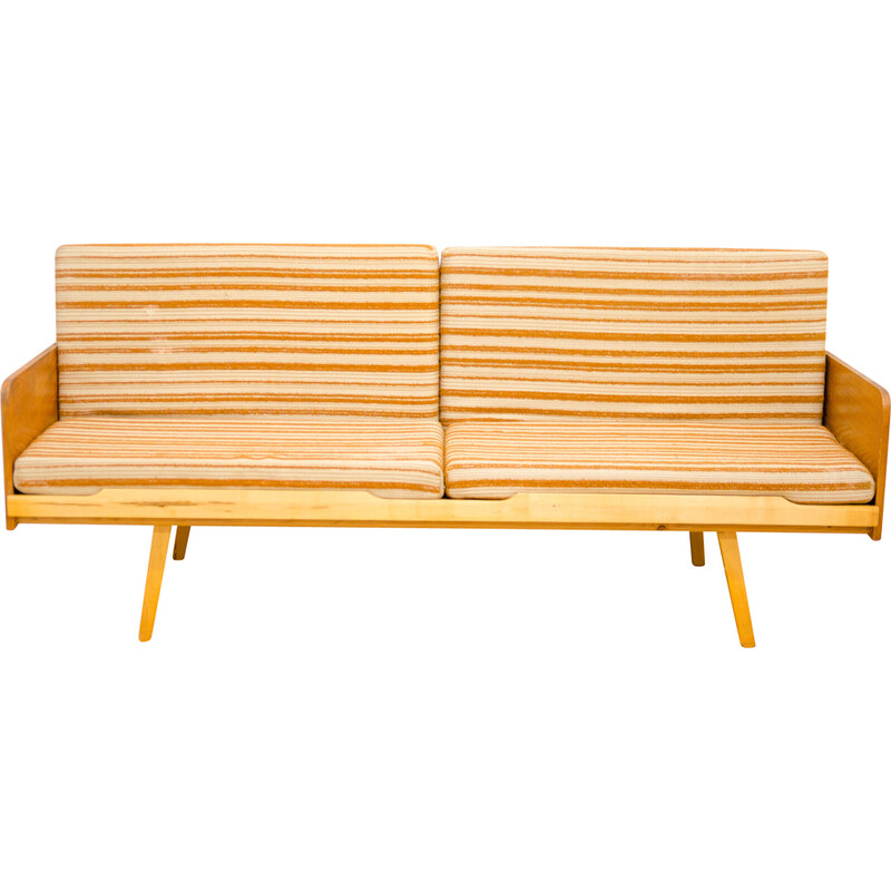 Vintage 2-seater sofa in beech wood for Interier Praha, Czechoslovakia 1960